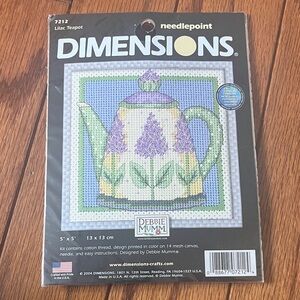 Dimensions Lilac Teapot Needlepoint Kit
